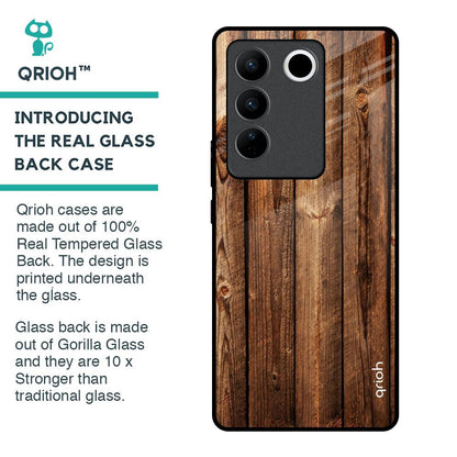 Timber Printed Glass Case for Vivo V27 Pro 5G