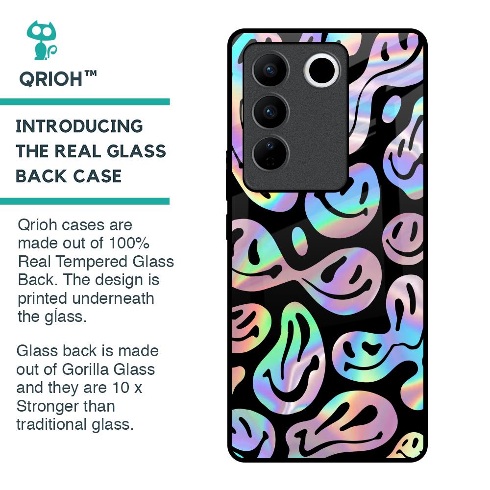 Acid Smile Glass Case for Vivo V27 Pro 5G