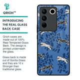 Blue Cheetah Glass Case for Vivo V27 Pro 5G
