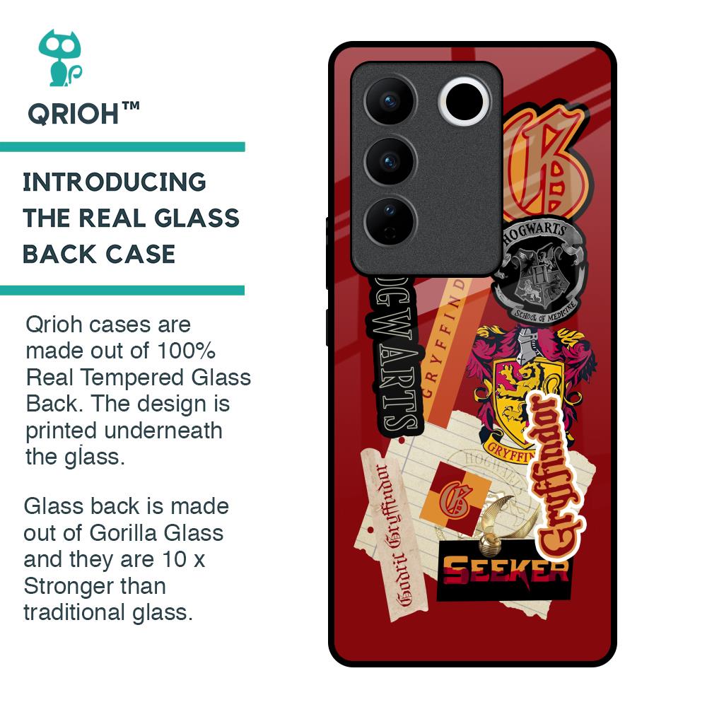Gryffindor Glass Case for Vivo V27 Pro 5G