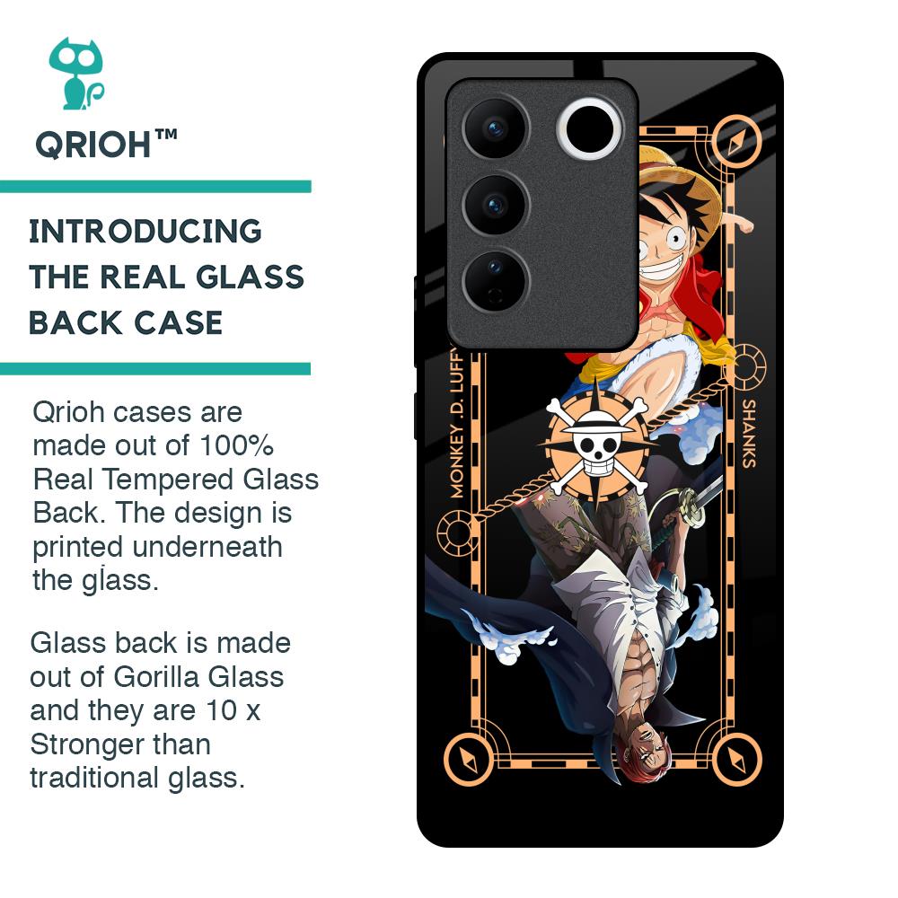 Shanks & Luffy Glass Case for Vivo V27 Pro 5G