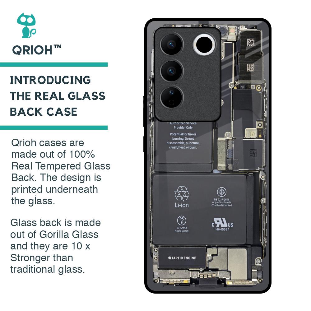 Skeleton Inside Glass Case for Vivo V27 Pro 5G
