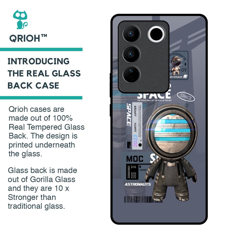 Space Travel Glass Case for Vivo V27 Pro 5G