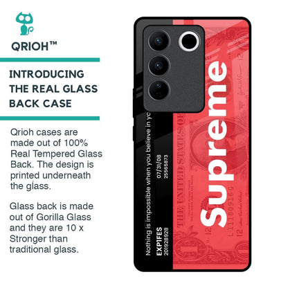 Supreme Ticket Glass Case for Vivo V27 Pro 5G