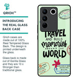 Travel Stamps Glass Case for Vivo V27 Pro 5G