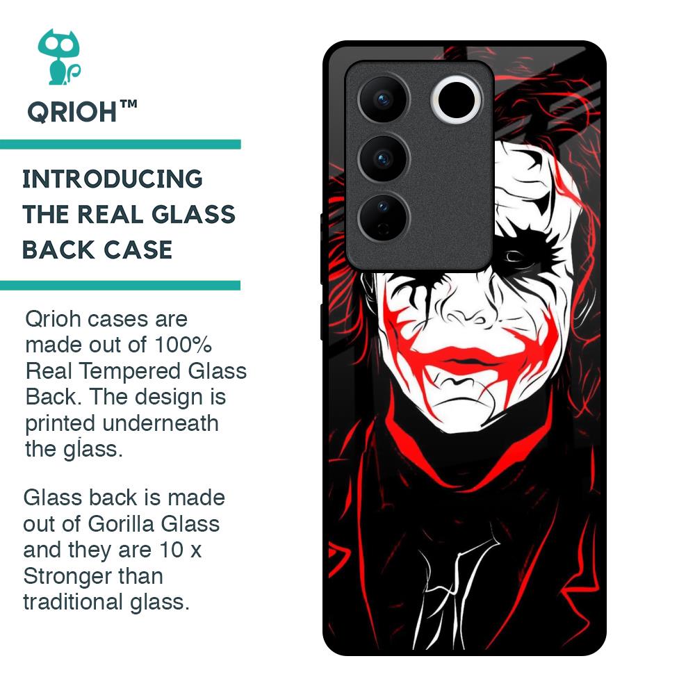 Life In Dark Glass Case For Vivo V27 Pro 5G