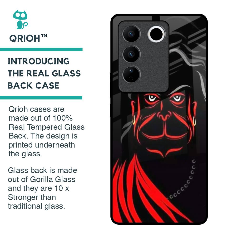 Lord Hanuman Glass Case For Vivo V27 Pro 5G