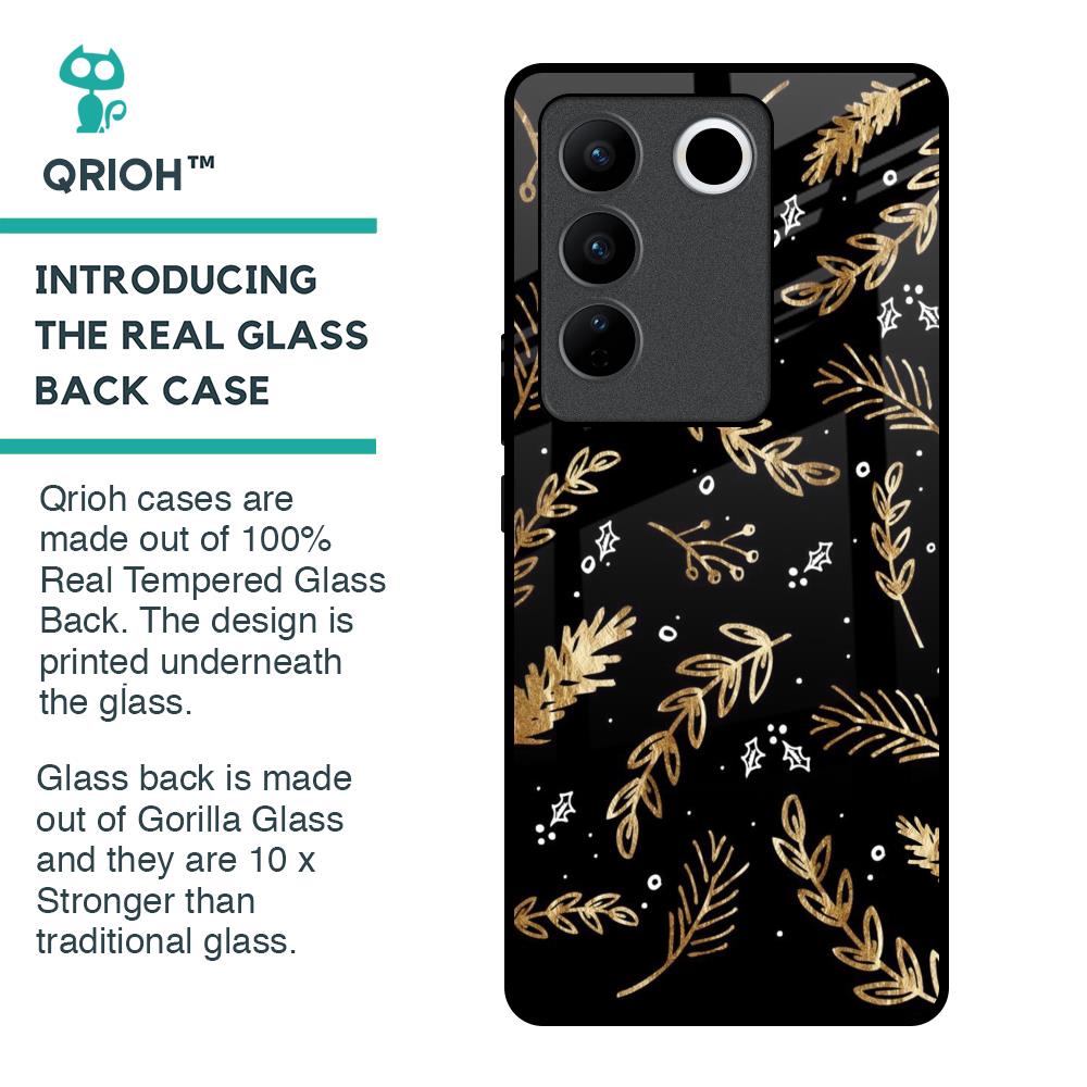 Autumn Leaves Glass Case for Vivo V27 Pro 5G