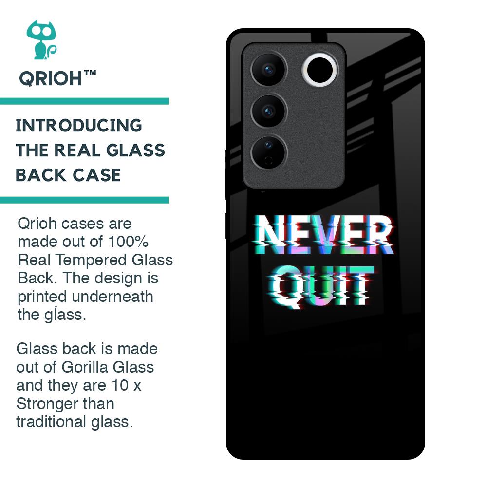 Never Quit Glass Case For Vivo V27 Pro 5G