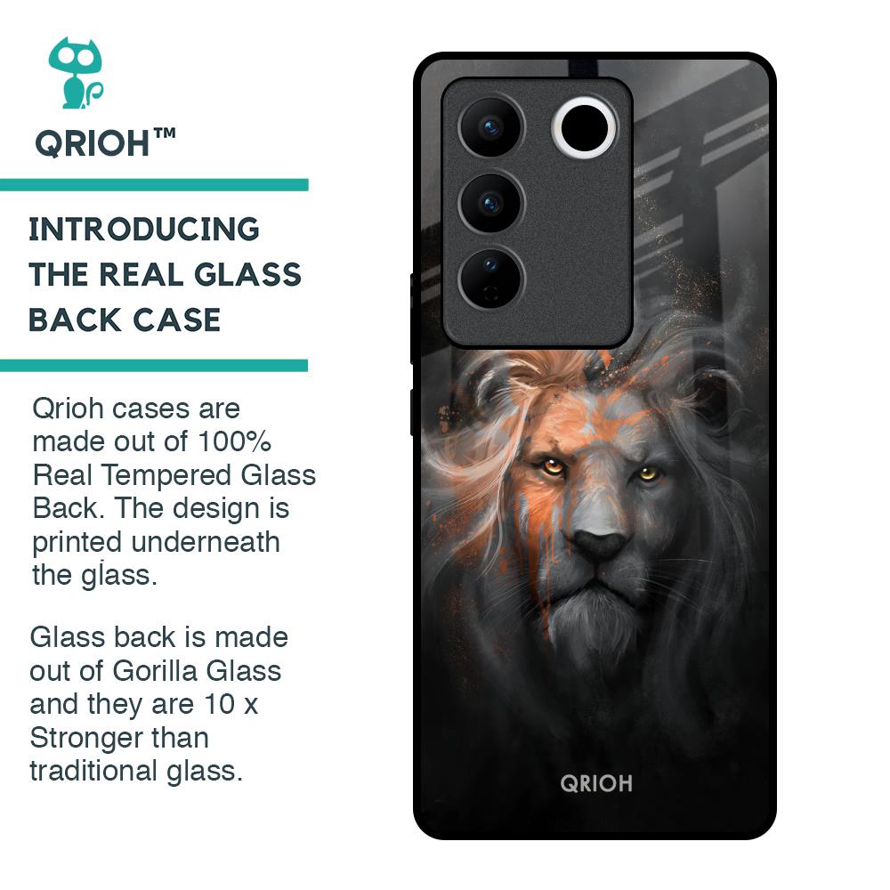 Devil Lion Glass Case for Vivo V27 Pro 5G