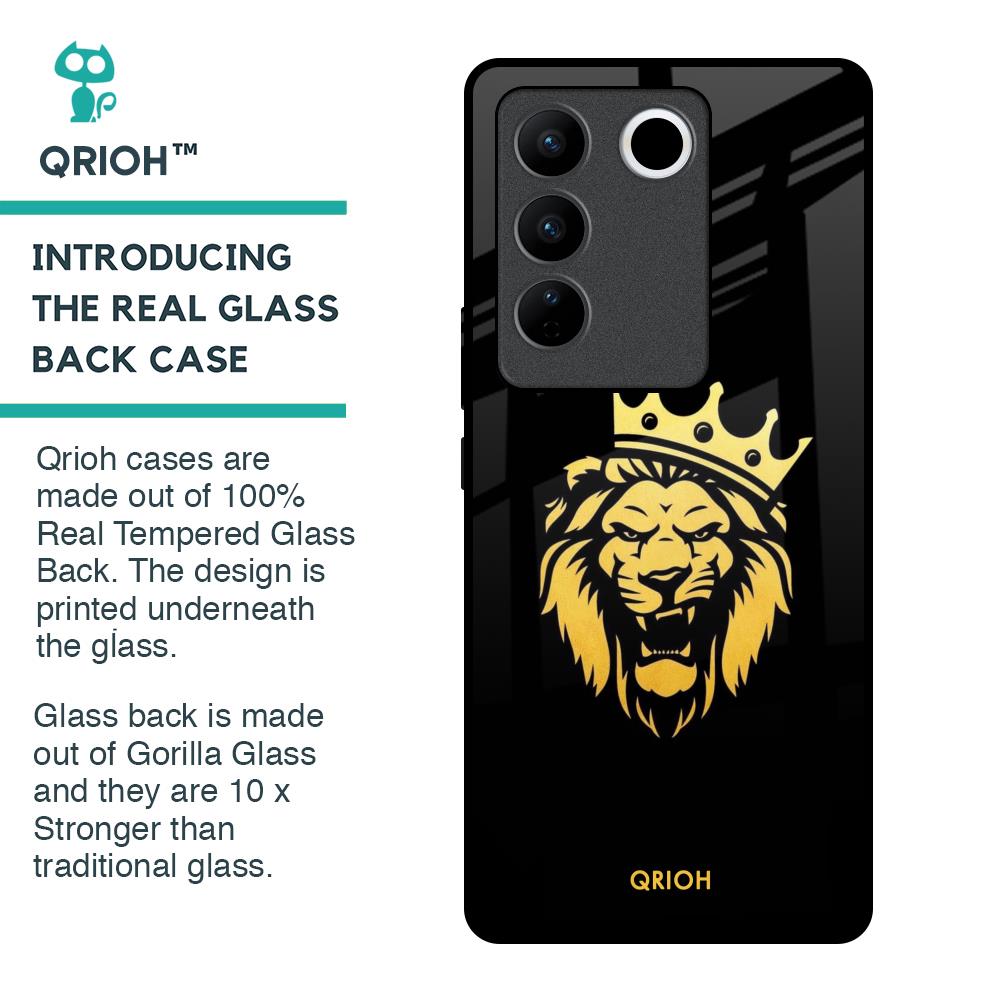 Lion The King Glass Case for Vivo V27 Pro 5G