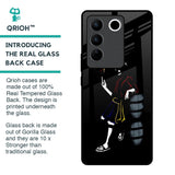 Luffy Line Art Glass Case for Vivo V27 Pro 5G