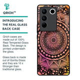 Floral Mandala Glass Case for Vivo V27 Pro 5G