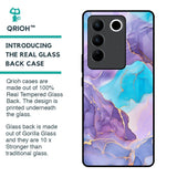 Alcohol ink Marble Glass Case for Vivo V27 Pro 5G