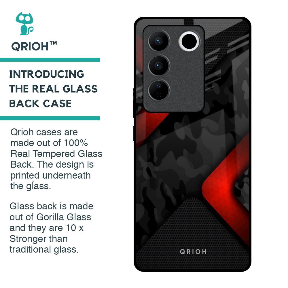 Modern Camo Abstract Glass Case for Vivo V27 Pro 5G