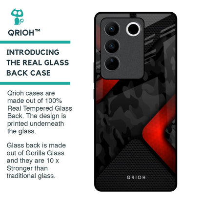 Modern Camo Abstract Glass Case for Vivo V27 Pro 5G