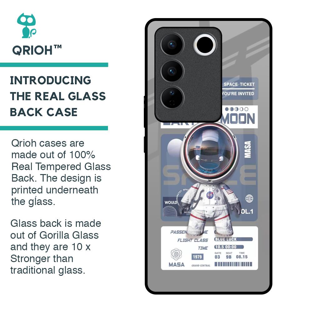 Space Flight Pass Glass Case for Vivo V27 Pro 5G