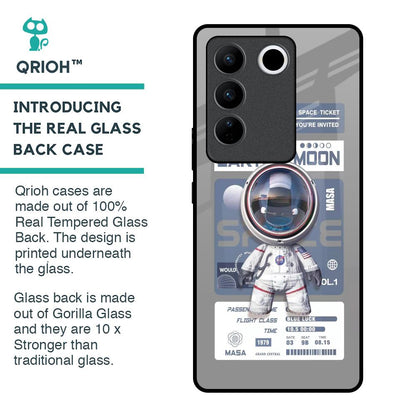Space Flight Pass Glass Case for Vivo V27 Pro 5G