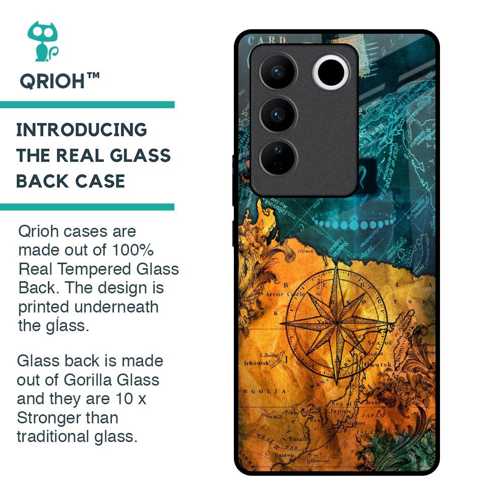 Architecture Map Glass Case for Vivo V27 Pro 5G