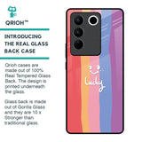 Lucky Abstract Glass Case for Vivo V27 Pro 5G