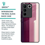 Brush Stroke Art Glass Case for Vivo V27 Pro 5G
