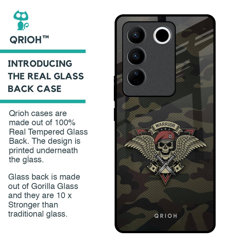 Army Warrior Glass Case for Vivo V27 Pro 5G