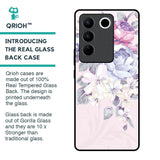 Elegant Floral Glass Case for Vivo V27 Pro 5G