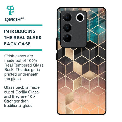 Bronze Texture Glass Case for Vivo V27 Pro 5G