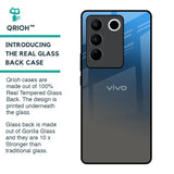 Blue Grey Ombre Glass Case for Vivo V27 Pro 5G