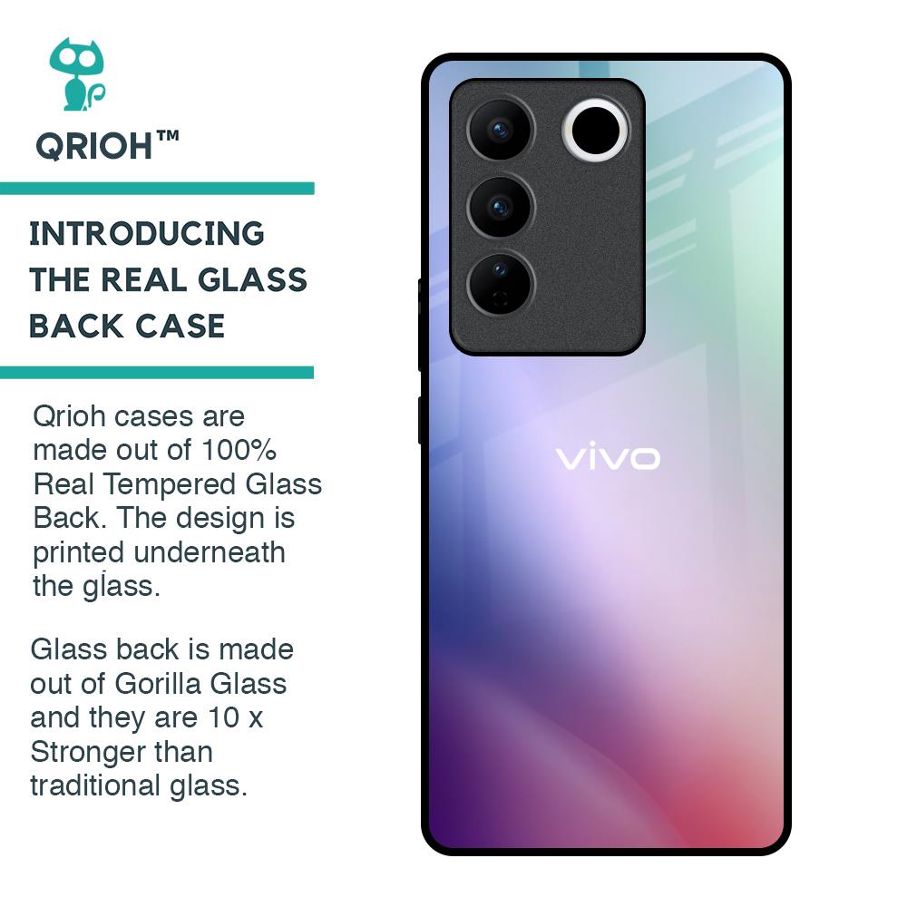 Abstract Holographic Glass Case for Vivo V27 Pro 5G