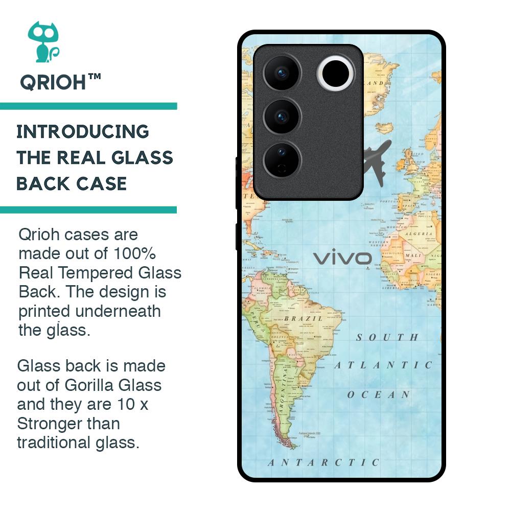Fly Around The World Glass Case for Vivo V27 Pro 5G
