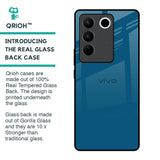 Cobalt Blue Glass Case for Vivo V27 Pro 5G