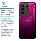 Purple Ombre Pattern Glass Case for Vivo V27 Pro 5G