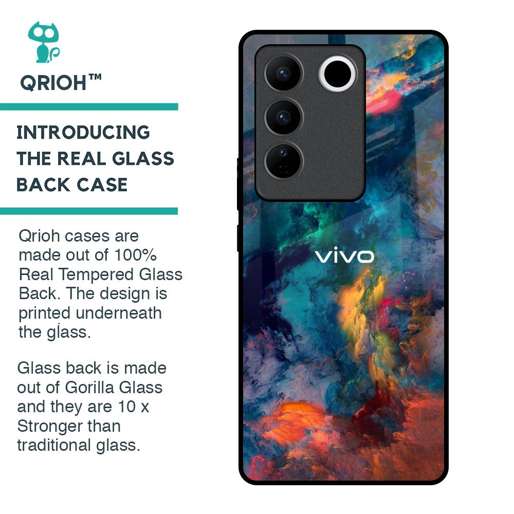 Colored Storm Glass Case for Vivo V27 Pro 5G