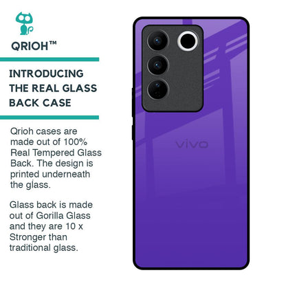 Amethyst Purple Glass Case for Vivo V27 Pro 5G