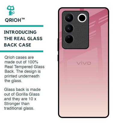 Blooming Pink Glass Case for Vivo V27 Pro 5G