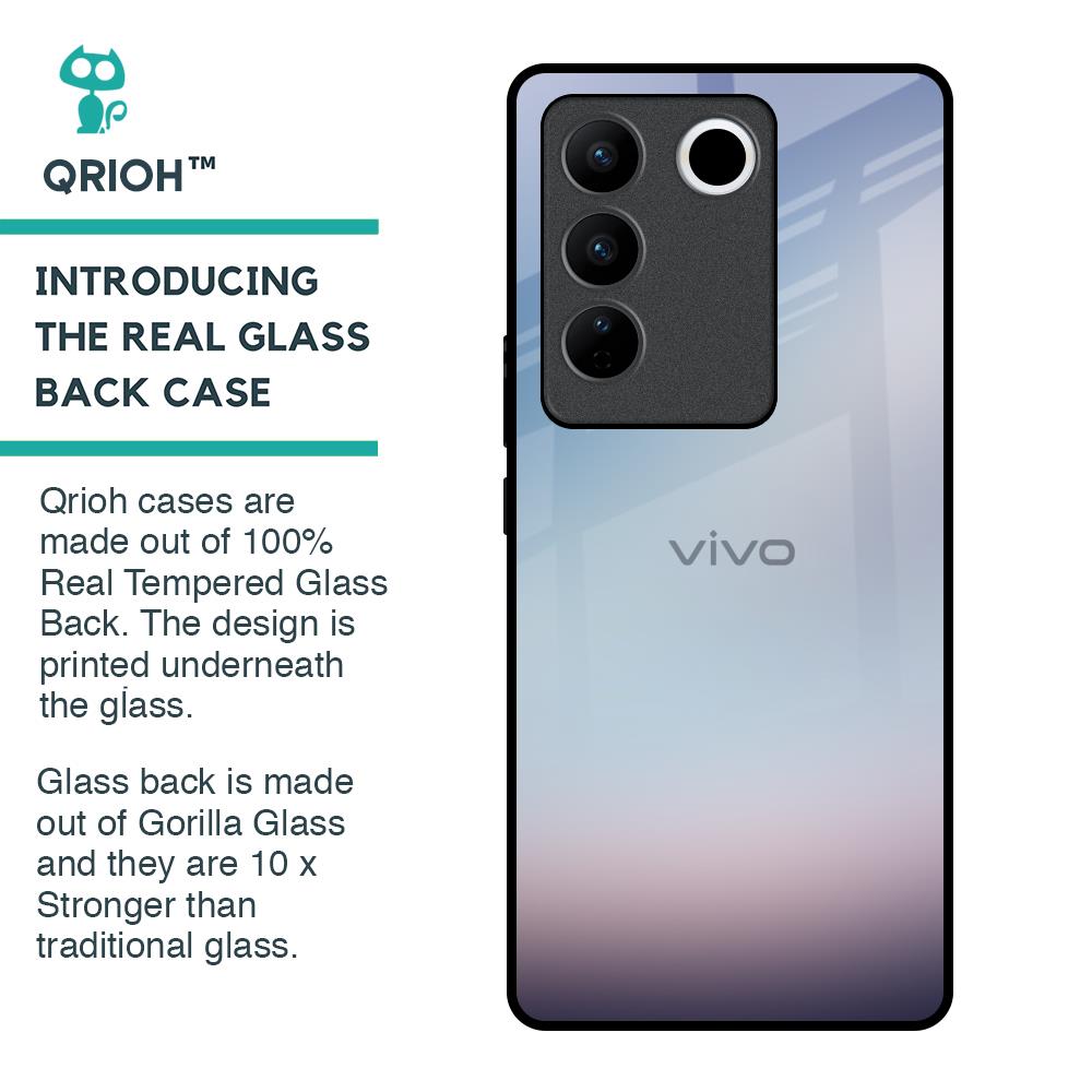 Light Sky Texture Glass Case for Vivo V27 Pro 5G