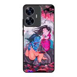 Radha Krishna Art Realme C55 Glass Back Cover Online