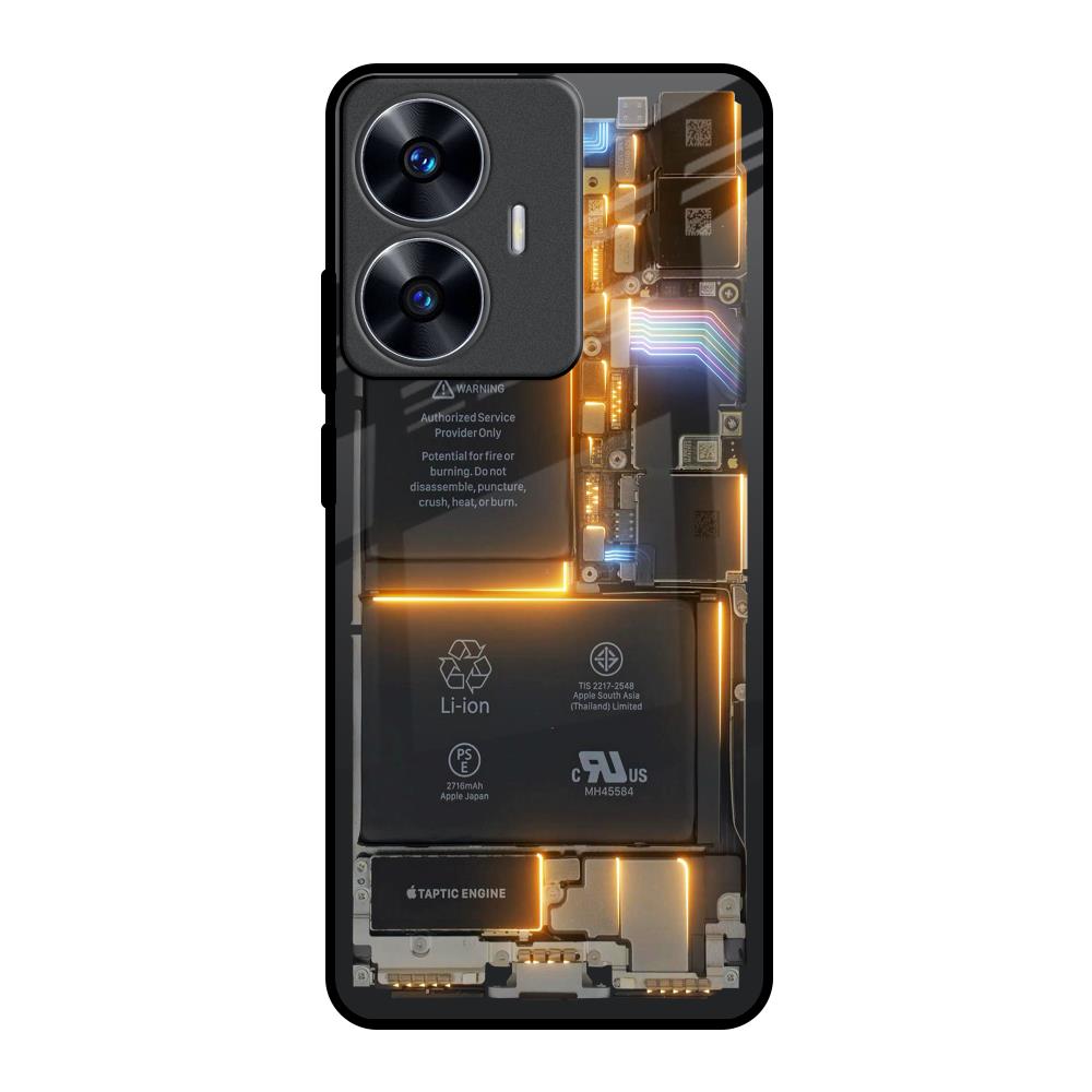 Glow Up Skeleton Realme C55 Glass Back Cover Online