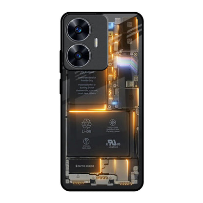Glow Up Skeleton Realme C55 Glass Back Cover Online