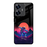 Retro Astronaut Realme C55 Glass Back Cover Online