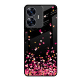 Heart Rain Fall Realme C55 Glass Back Cover Online
