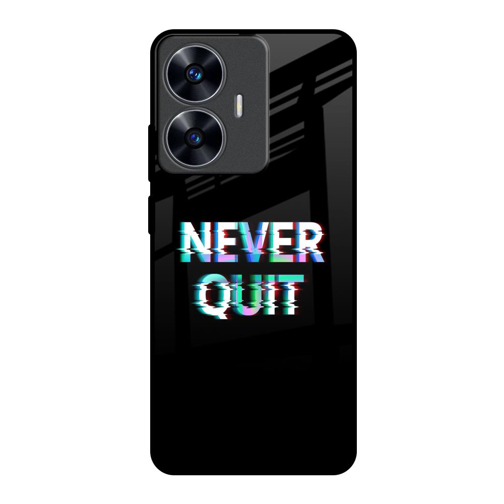 Never Quit Realme C55 Glass Back Cover Online