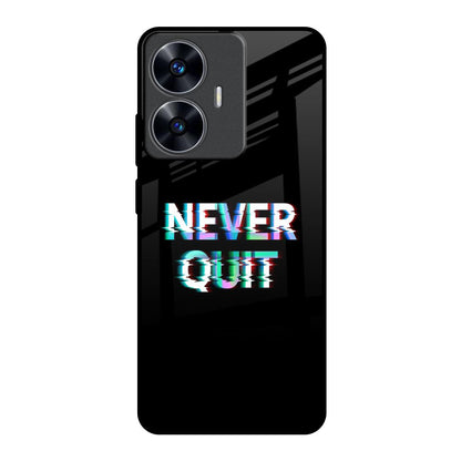 Never Quit Realme C55 Glass Back Cover Online