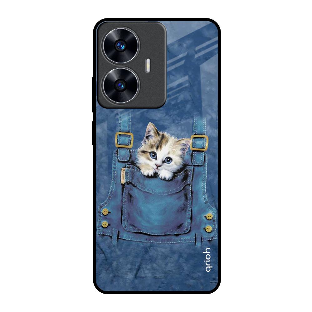 Kitty In Pocket Realme C55 Glass Back Cover Online