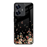 Floating Floral Print Realme C55 Glass Back Cover Online