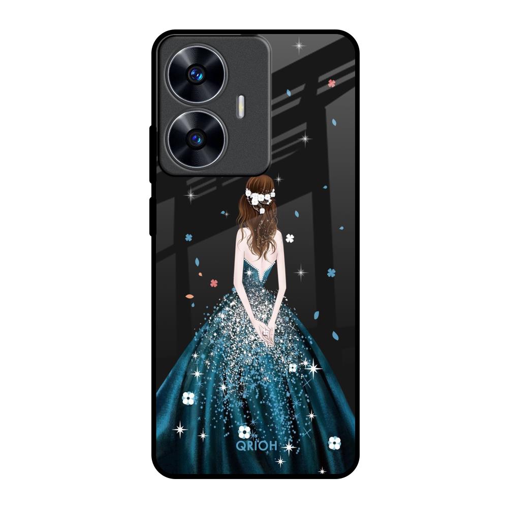 Queen Of Fashion Realme C55 Glass Back Cover Online