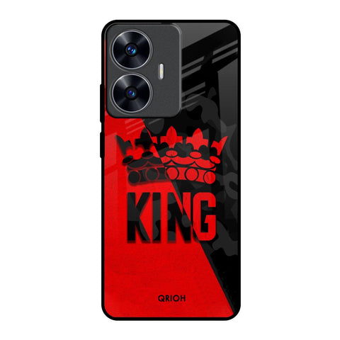I Am A King Realme C55 Glass Back Cover Online
