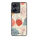 Abstract Faces Realme C55 Glass Back Cover Online