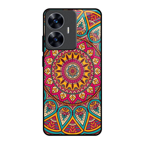 Elegant Mandala Realme C55 Glass Back Cover Online